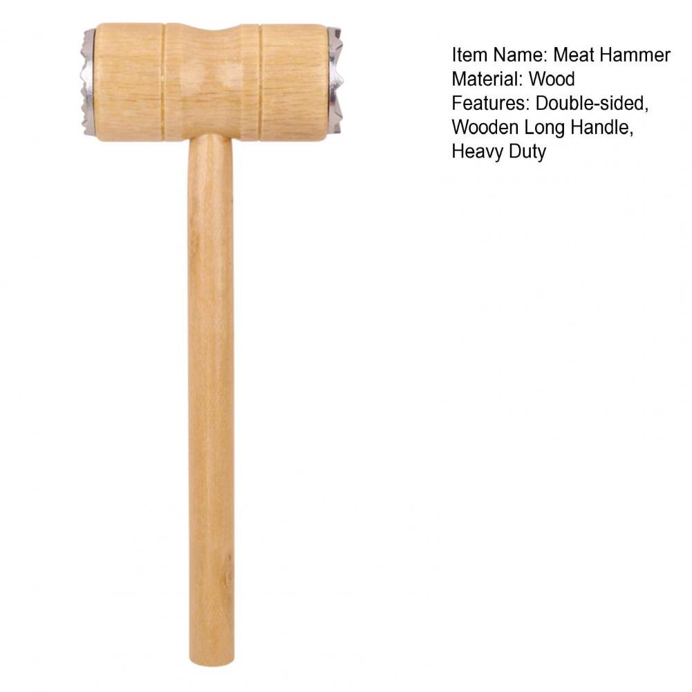 Double Sided Wooden Meat Hammer