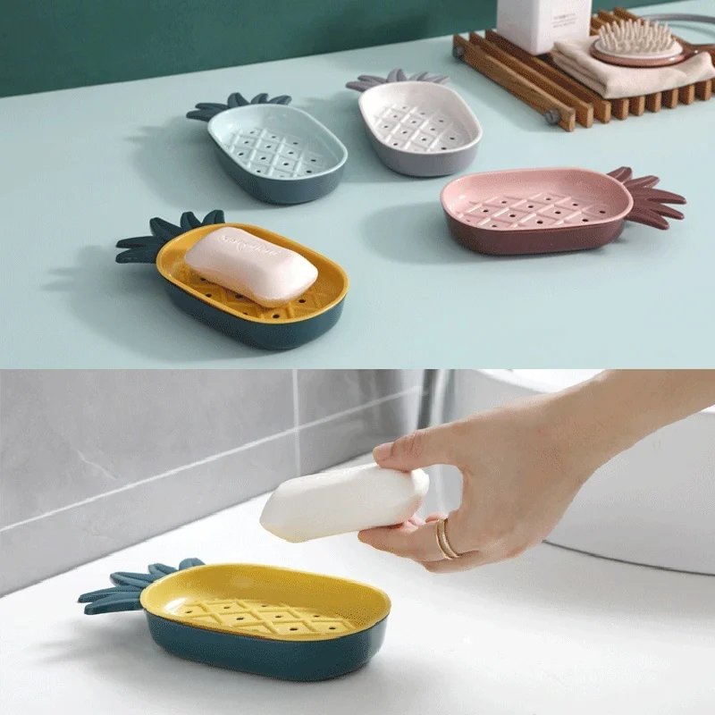 Pineapple Shape Drain Soap Box Soap Storage