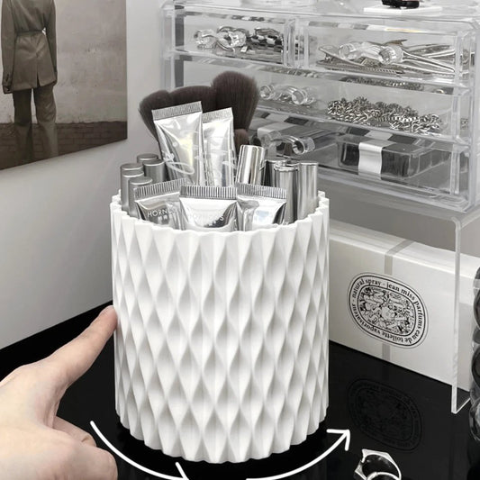 Rotatable Makeup Brushes Storage Box. (High Quality)