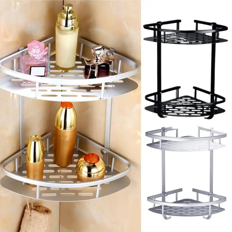 2 Layers Aluminum Bathroom Shelf (Premium Quality)