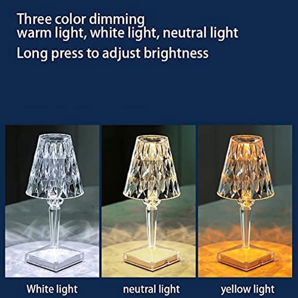 Multicolor Diamond Acrylic Table Lamp