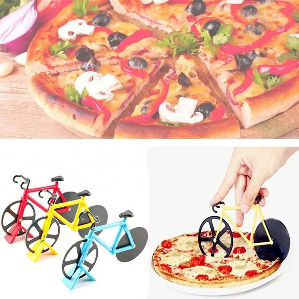 Creative Bicycle Roller Pizza Knife