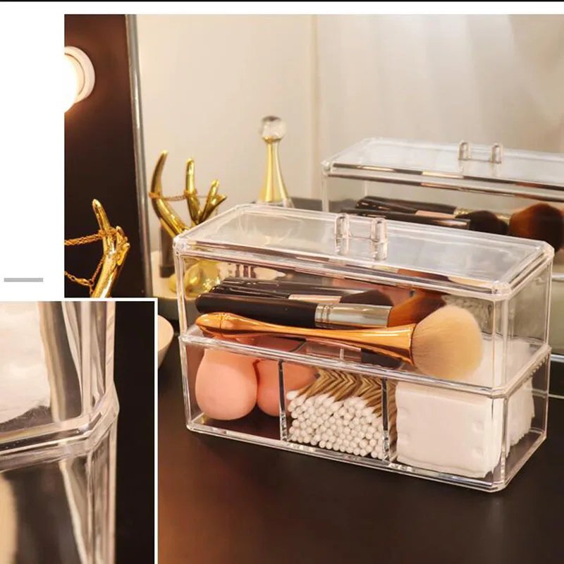 Double Layers Acrylic Make-up Organizer. (Premium Quality)