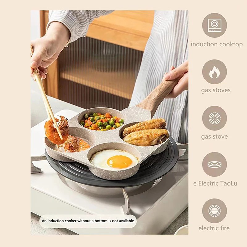 4 Hols Nonstick Frying Pan. (Premium Quality)