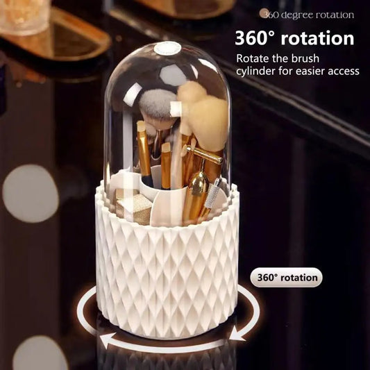 360 Degree Rotation Diamond Cut Makeup Storage Box