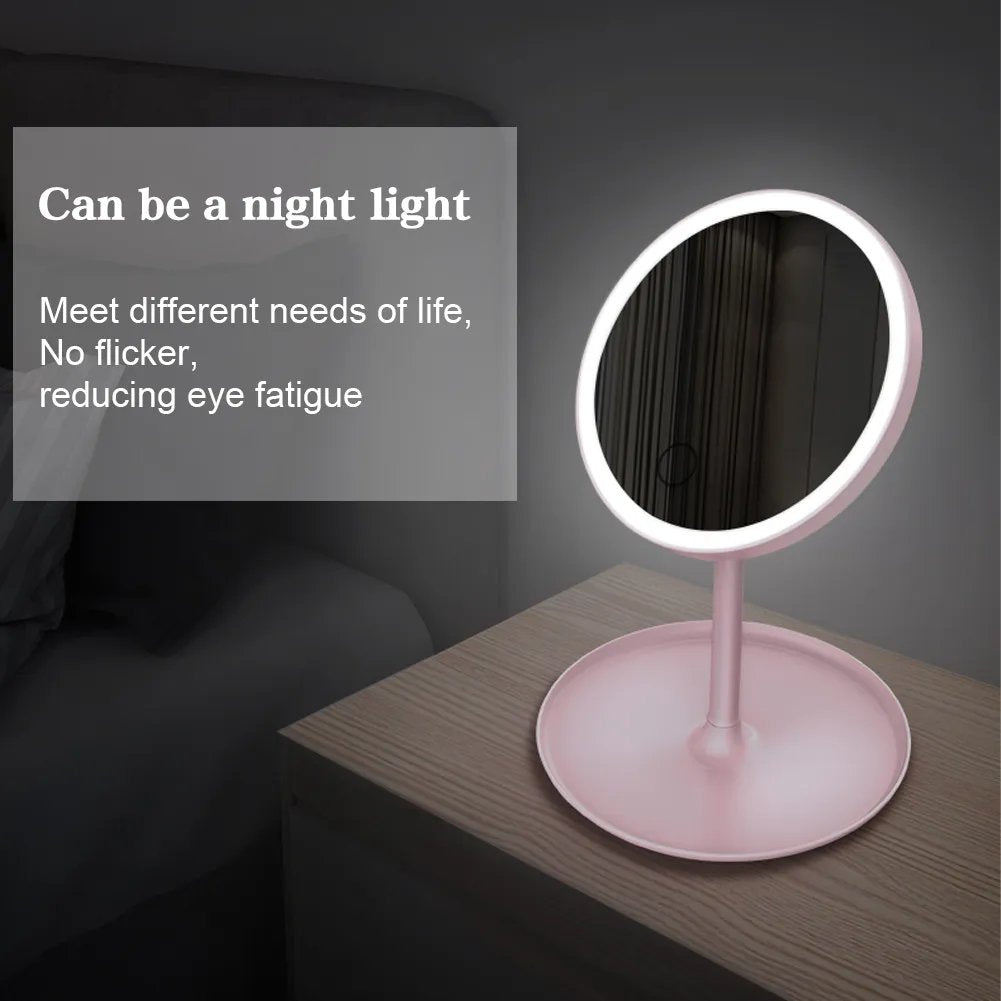 3 Modes Led Make-up Mirror Storage Organizer