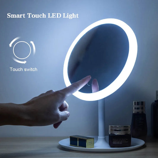 3 Modes Led Make-up Mirror Storage Organizer