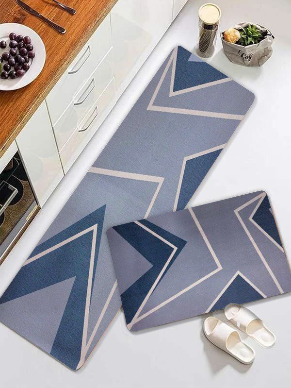 2 Pcs Set Nordic Style Kitchen Mat