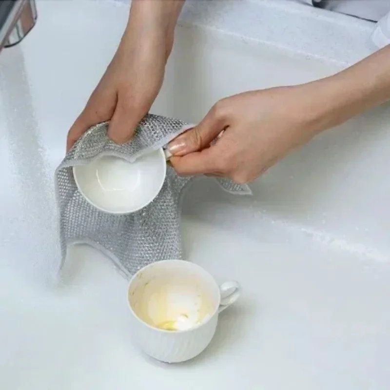 4 Pcs Non-Scratch Wire Dishcloth