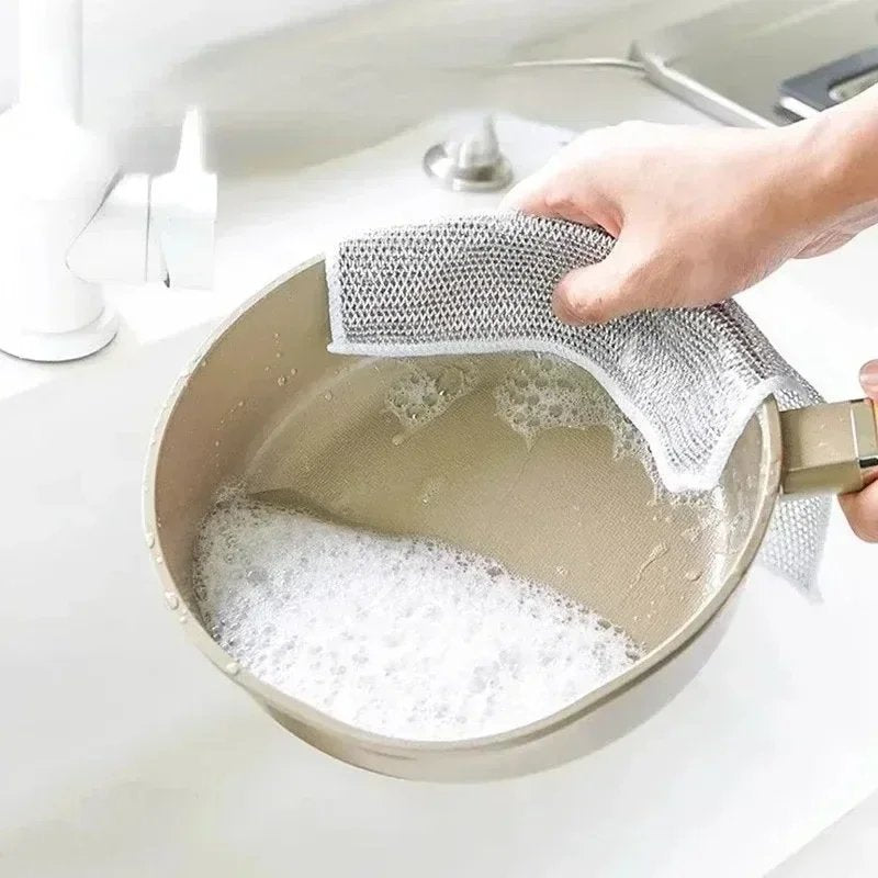4 Pcs Non-Scratch Wire Dishcloth