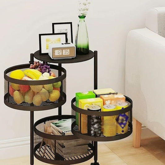 Multi-layer Movable Round Metal Rack For Fruit Vegetables (Premium Quality)