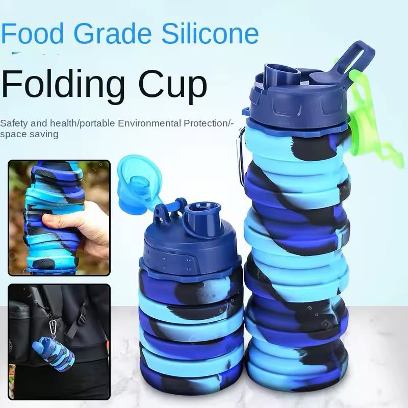 500ml Silicone Foldable Water Bottle