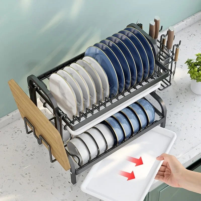 Compact Drainer Kitchen Rack With Tray. (Premium Quality)