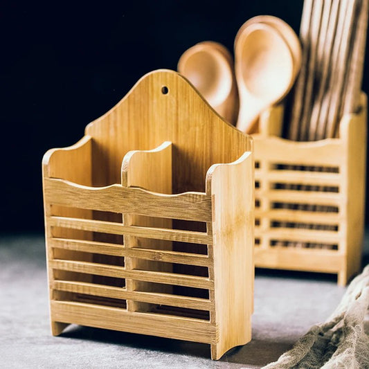 Bamboo Wooden Cutlery Chopstick Holder