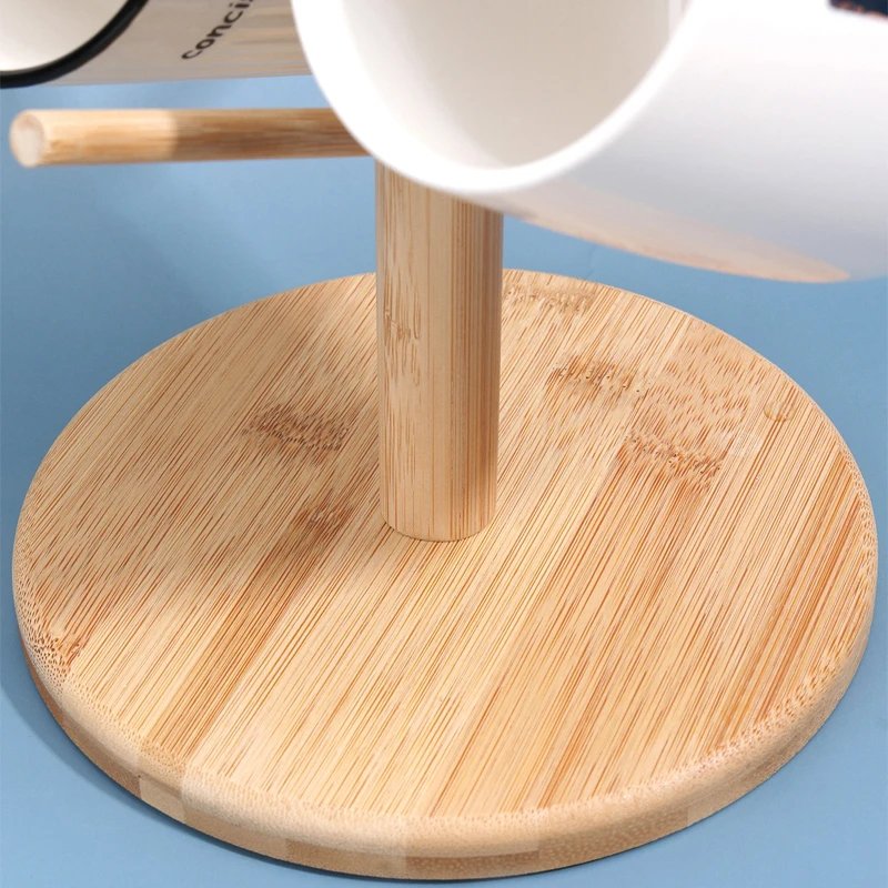 Wooden Mug Hanging Display Rack