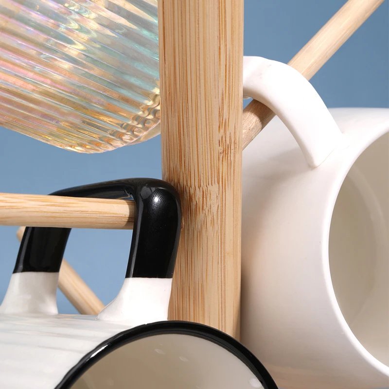 Wooden Mug Hanging Display Rack