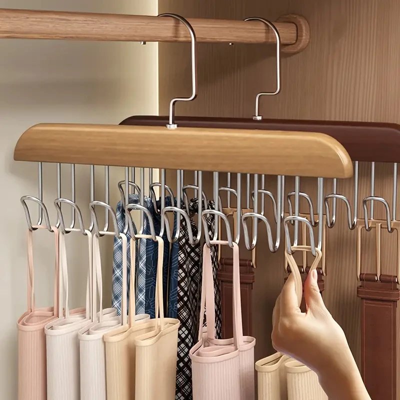 (Pack Of 2) 8 Hooks Wooden Sling Hanger