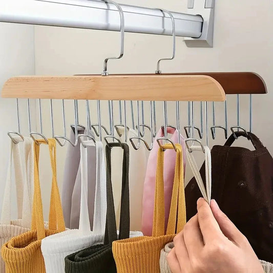 (Pack Of 2) 8 Hooks Wooden Sling Hanger