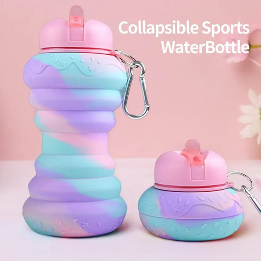 500ml Silicone Foldable Water Bottle