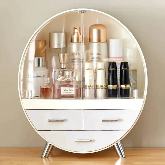 Oval Shaped Dustproof Cosmetics Organizer