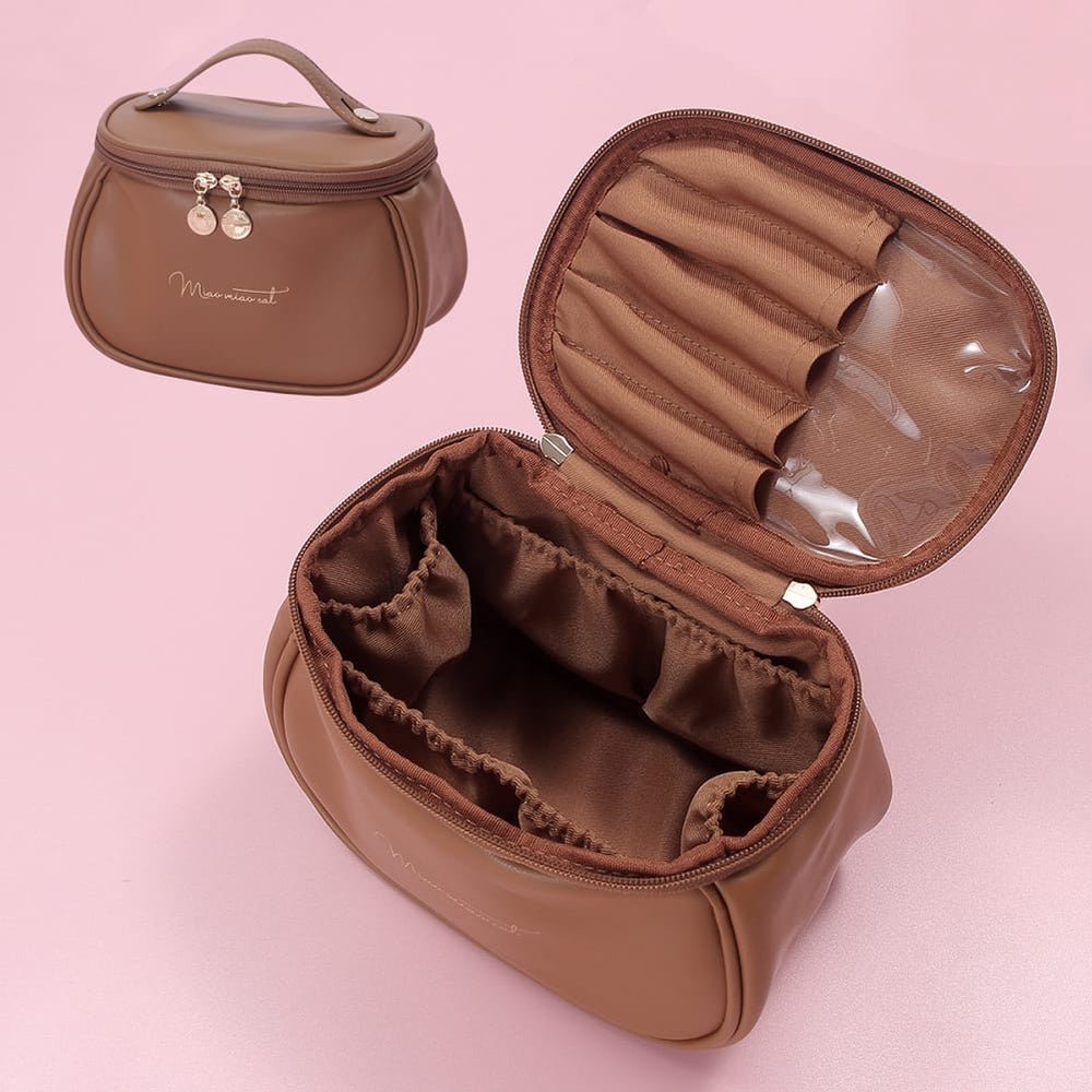 Beauty Cosmetic Leather Pouch