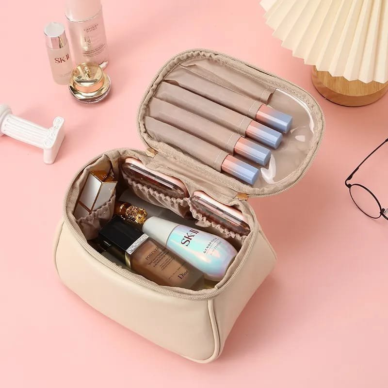 Beauty Cosmetic Leather Pouch