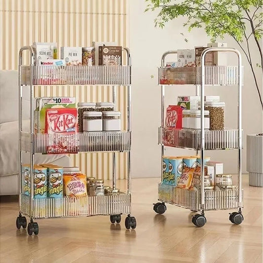 3 Tier Acrylic Utility Storage Trolley