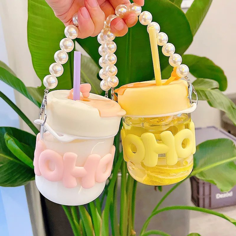 3500ml Cute Pearl Chain Glass Cup