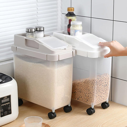 10 KGS Rice Container With Wheels (Premium Quality)