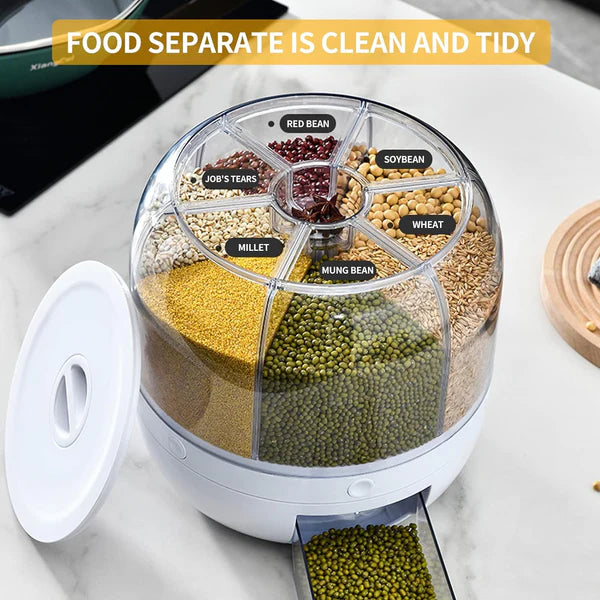 Cereals Rice Container 360° Rotating (Premium Quality)