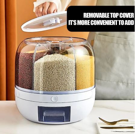 Cereals Rice Container 360° Rotating (Premium Quality)