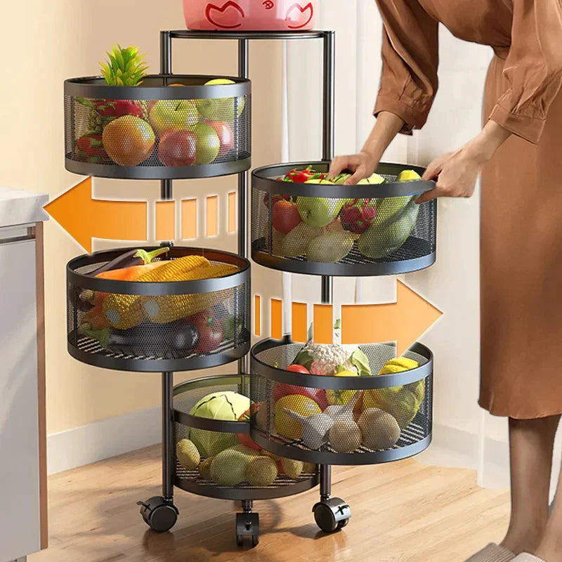 Premium Round Metal Trolley By MATRIX