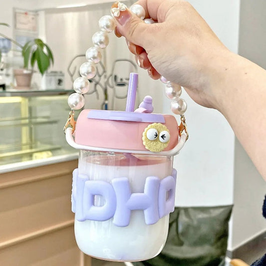 3500ml Cute Pearl Chain Glass Cup
