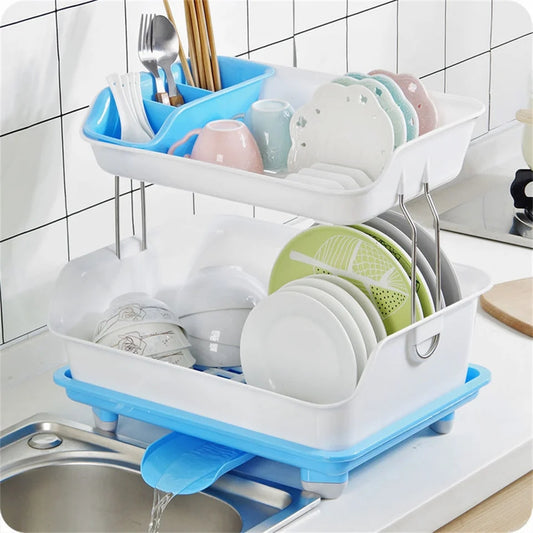 2 Tier Drainer Dish Rack (Premium Quality)