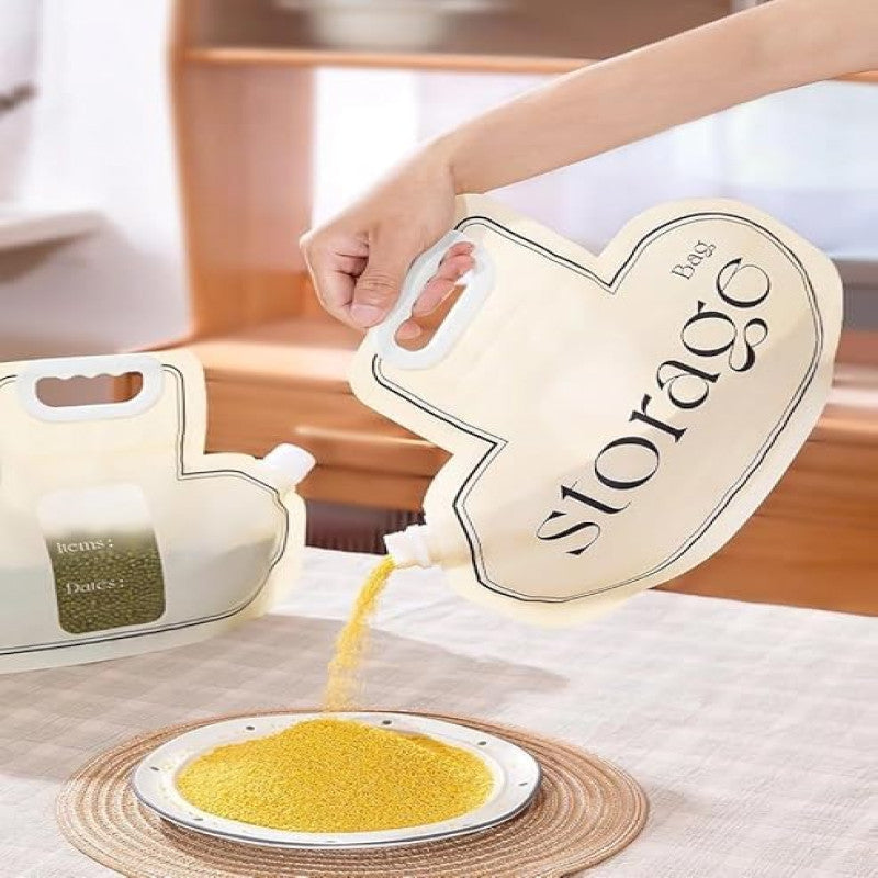 Reusable Rice and Barley Storage Bags with Secure Seal
