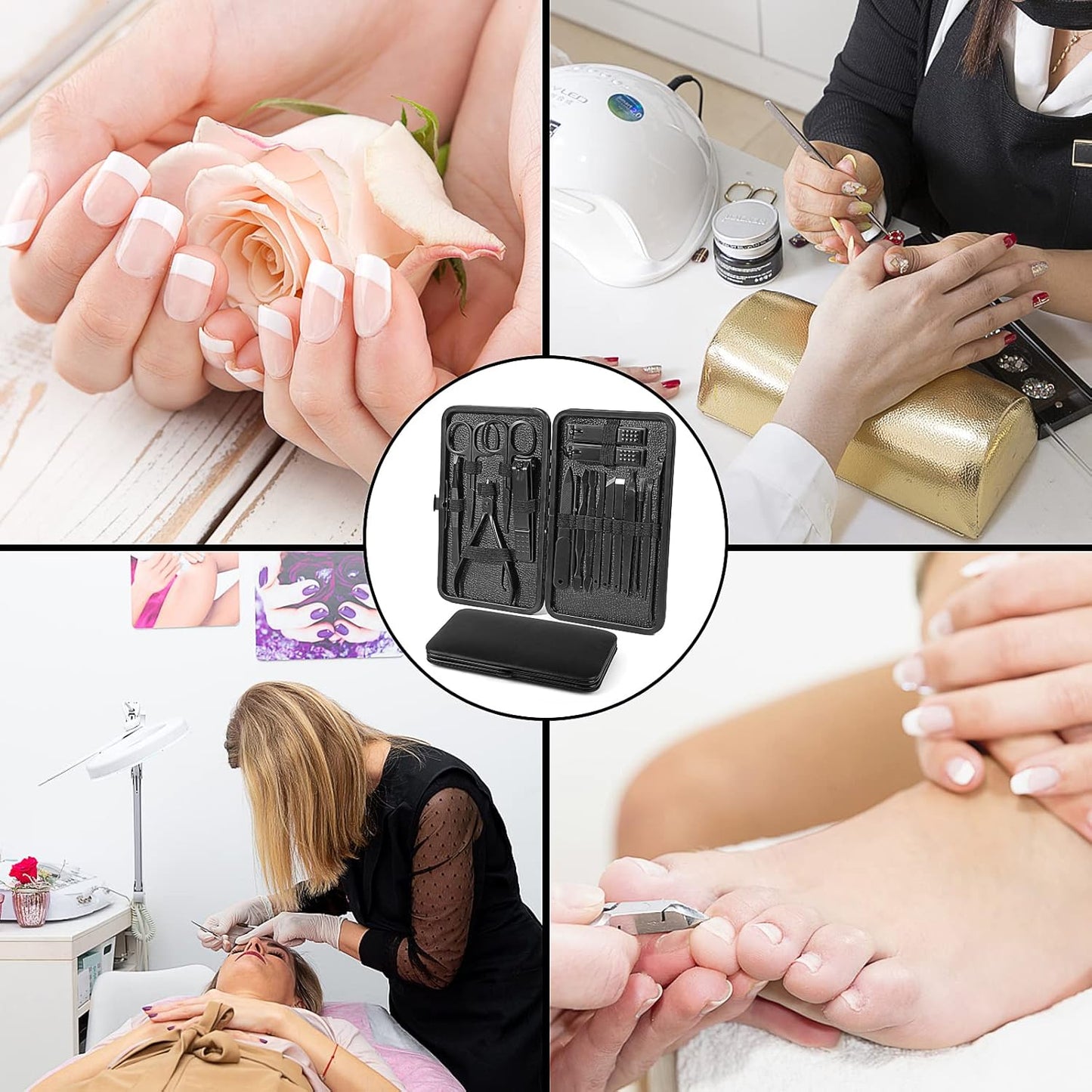 Manicure Set, 18 in 1 Professional Pedicure Kit Stainless Steel Personal Care Nail kit Manicure Portable Nail Clipper Set