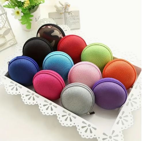 1Pc Portable Mini Zipper Earphone Case, Bluetooth Headset Earbud Storage Box Bag