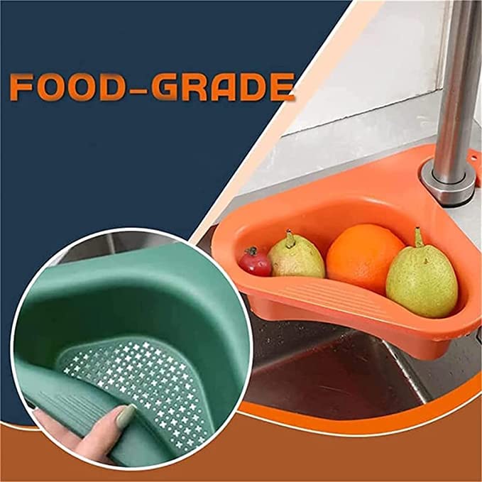 1Pc Swan Drain Rack Strainer, Multifunctional Kitchen Triangular Sink Filter