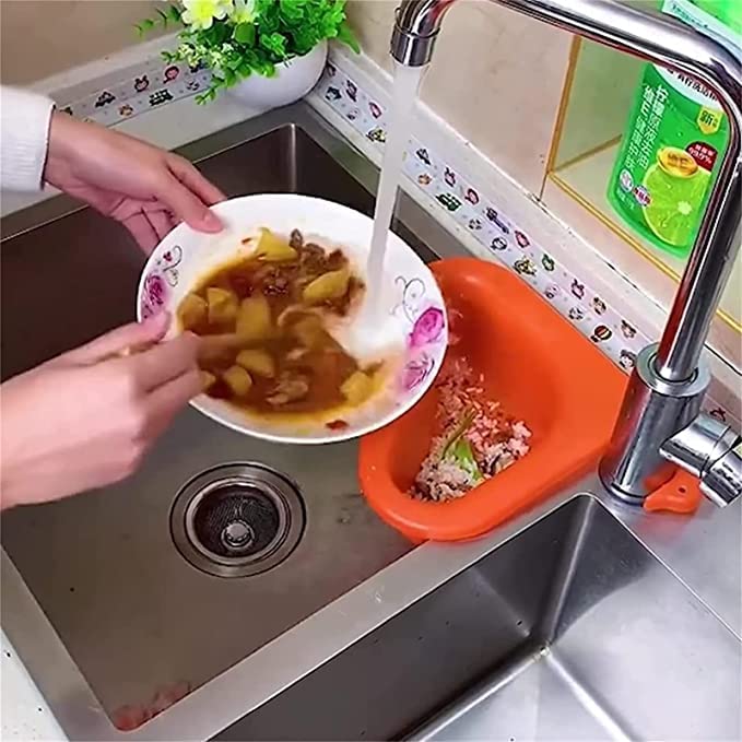 1Pc Swan Drain Rack Strainer, Multifunctional Kitchen Triangular Sink Filter