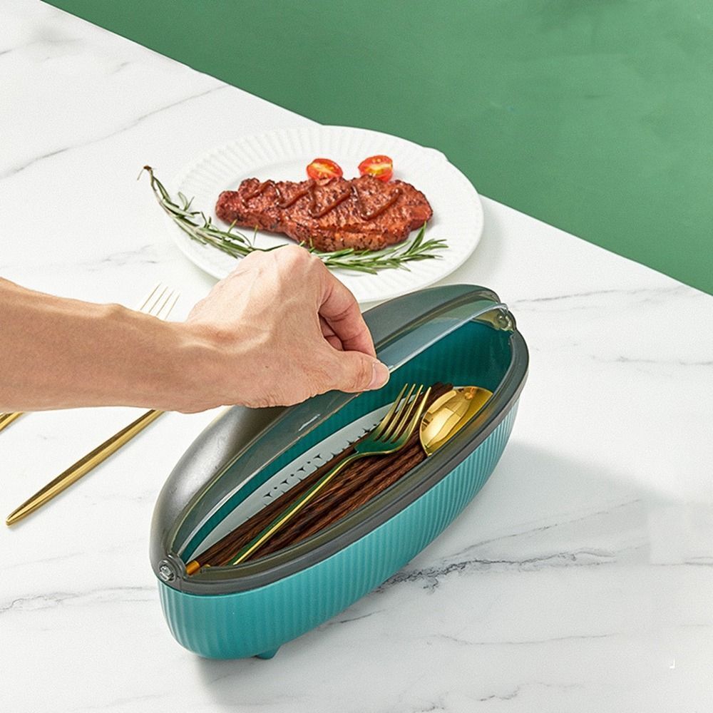 Chopsticks Spoons Forks Transparent Storage Box, Lightweight Luxury Tableware Storage Box