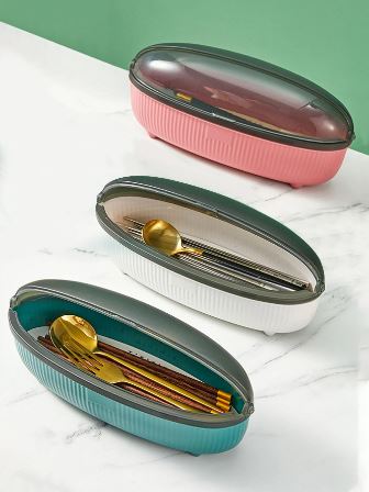Chopsticks Spoons Forks Transparent Storage Box, Lightweight Luxury Tableware Storage Box