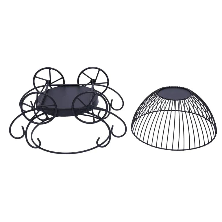 2 Tier Decorative Fruit Basket, Metal Snacks & Fruit Basket