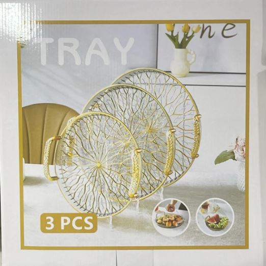 3Pcs Elegant & Sophisticated Serving Tray Set
