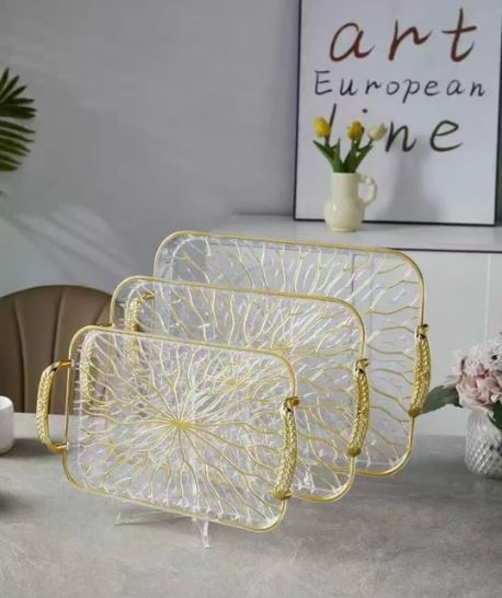 3Pcs Elegant & Sophisticated Serving Tray Set
