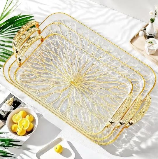 3Pcs Elegant & Sophisticated Serving Tray Set