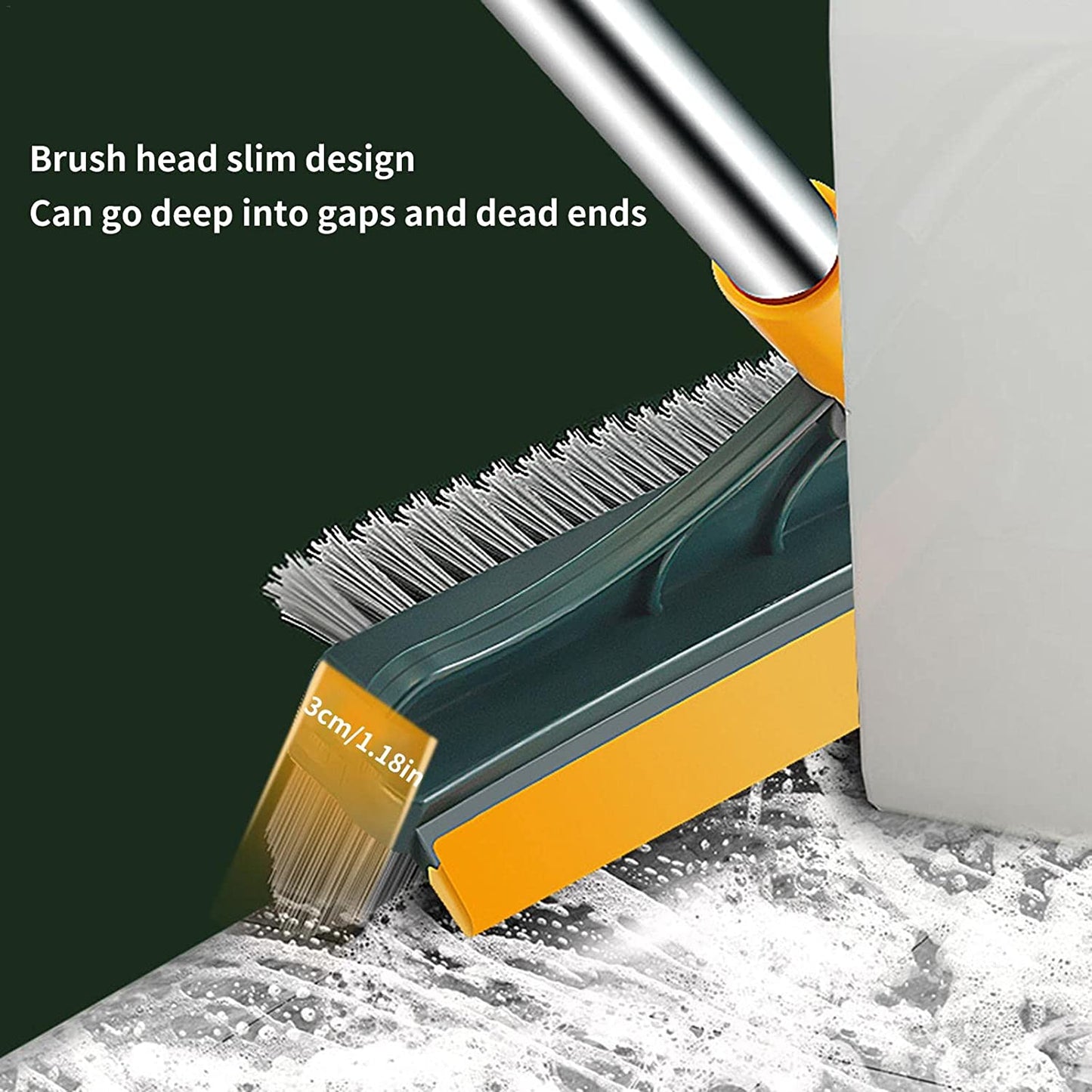 3 In 1 Floor Scrub Brush, 180° Rotating Household Cleaning Brush