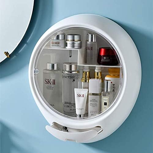 Cosmetic Storage Modern Makeup Organizer, Oval Display Wall Boxes