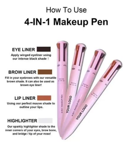 4 In 1 Makeup Pen Eyeliner Eyebrow Lipliner Contour Makeup Pen