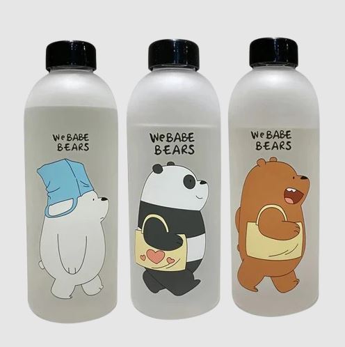 500ml Bear Style Water Bottle With Straw