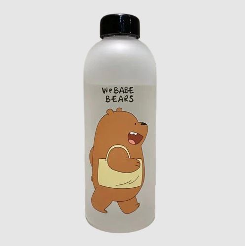 500ml Bear Style Water Bottle With Straw